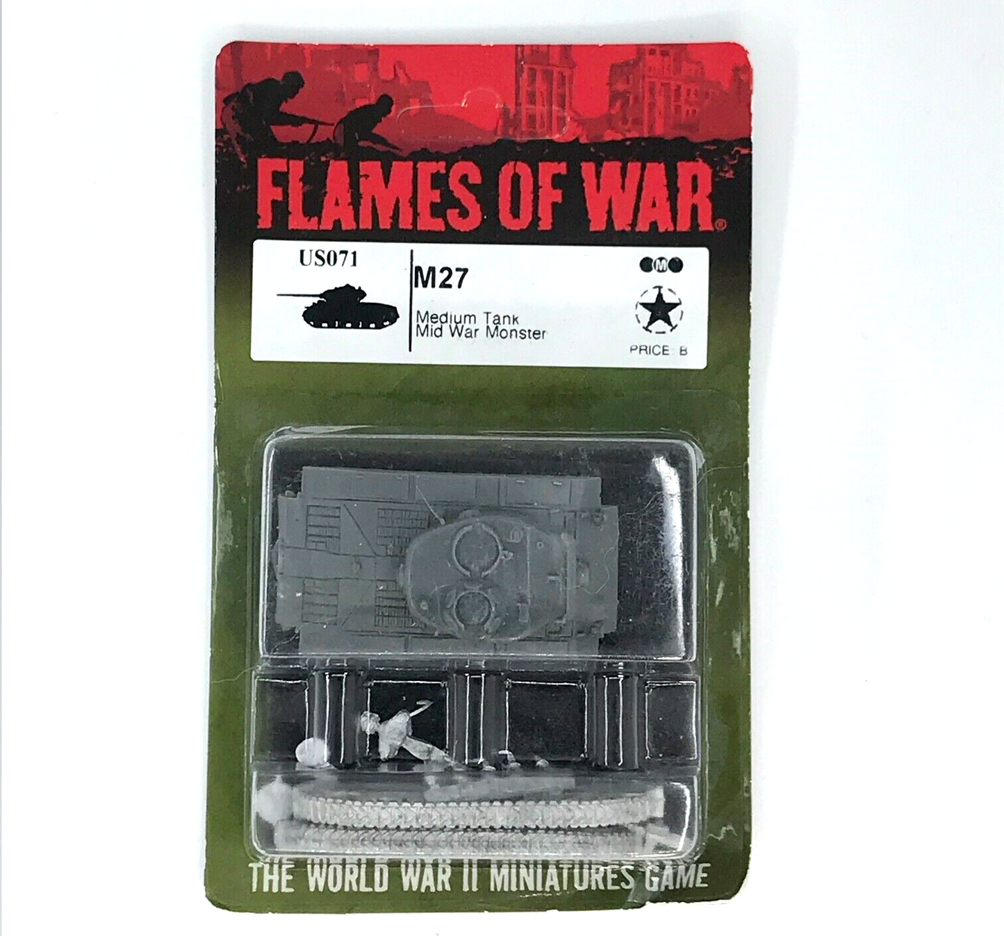 WW2 Allied USA M27 Medium Tank Blister - Flames of War C124