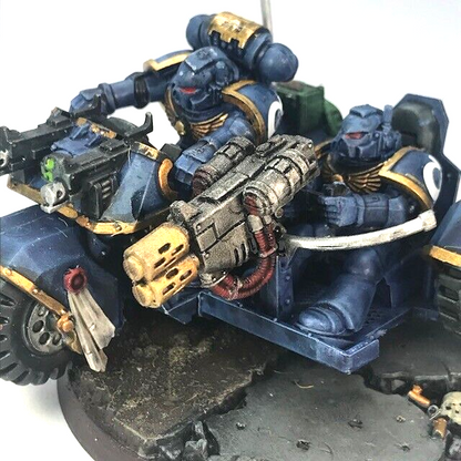 Space Marine Assault Bike Ultramarines - Painted - Warhammer 40K C4047