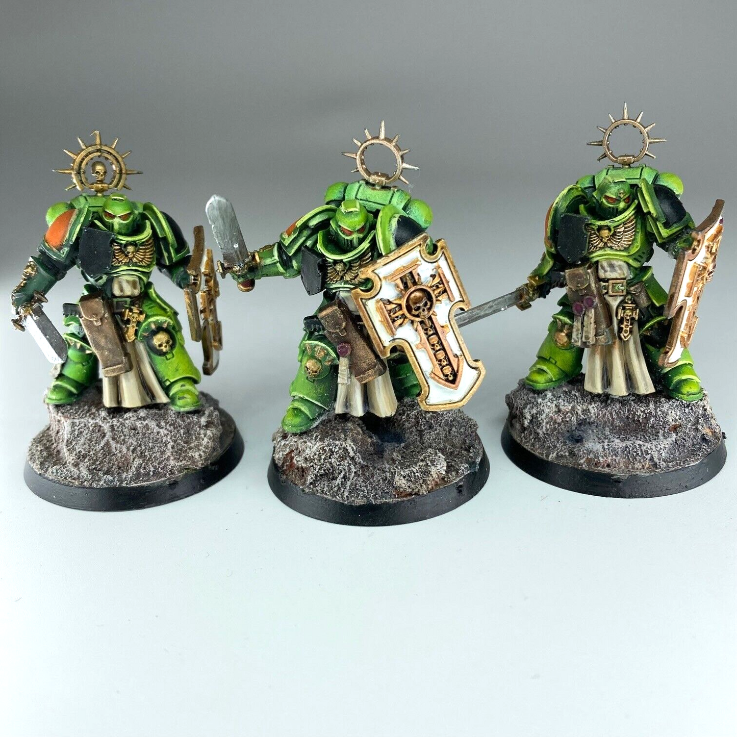 Salamanders Bladeguard Squad Space Marines - Painted - Warhammer 40K C3564