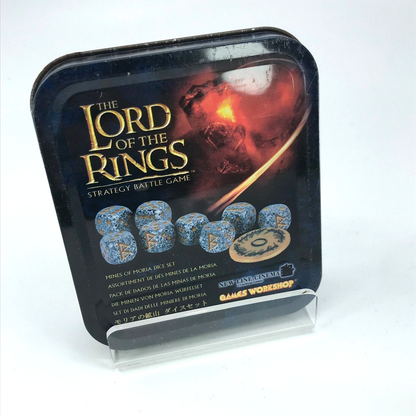 Mines of Moria Dice Set LOTR - Worn Tin - Warhammer / Lord of the Rings C1880