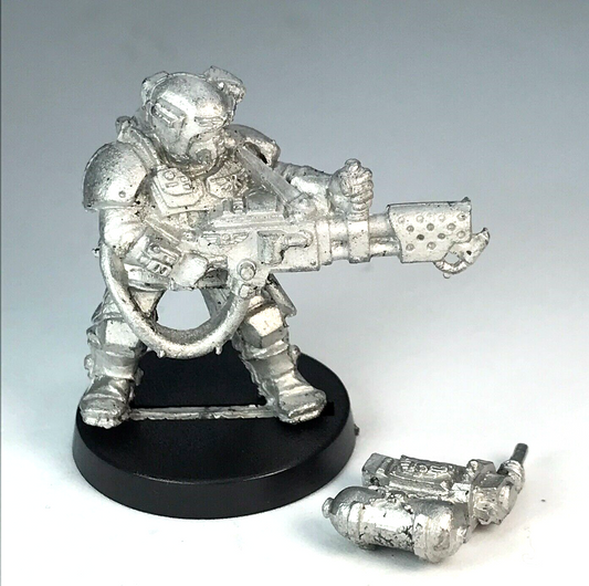 Imperial Guard Kasrkin Stormtrooper Flamethrower - Warhammer 40K Metal X3340