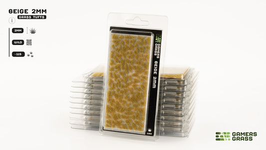 Beige 2mm Grass Tufts - Model Basing - Gamers Grass