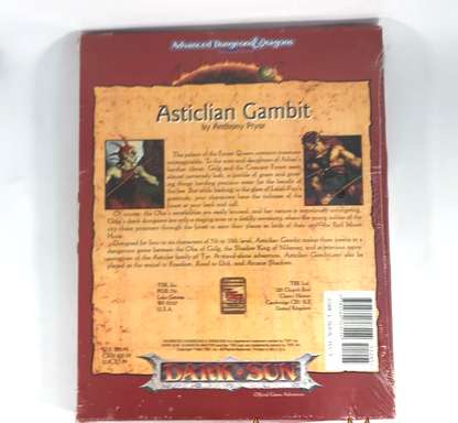 Dark Sun Asticlian Gambit - Sealed - Advanced Dungeons and Dragons M141