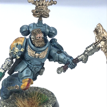 Space Wolves Captain HQ Space Marines - Painted - Warhammer 40K X8286