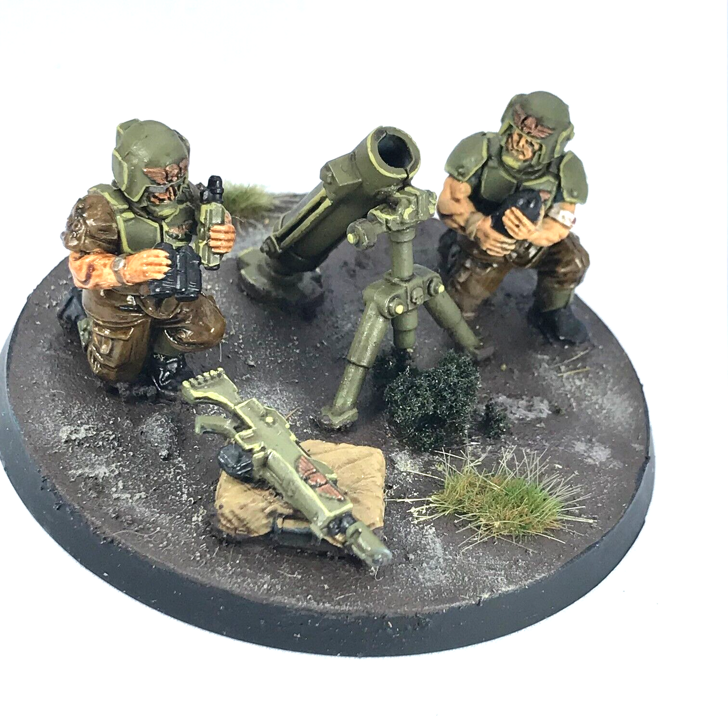 Imperial Guard Cadian Mortar Team Astra Militarum - Painted Warhammer 40K C598