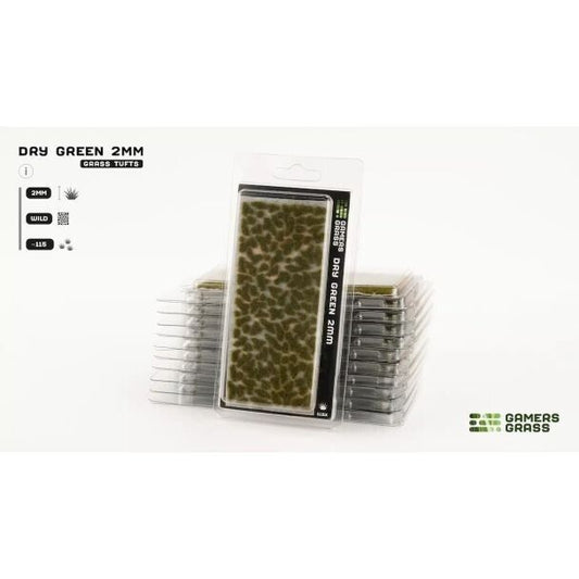 Dry Green Grass Tufts 2mm - Model Basing - Gamers Grass