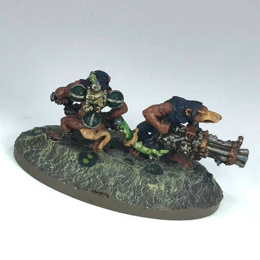 Skaven Ratling Gun Team - Warhammer Fantasy Games Workshop Painted Metal X2861