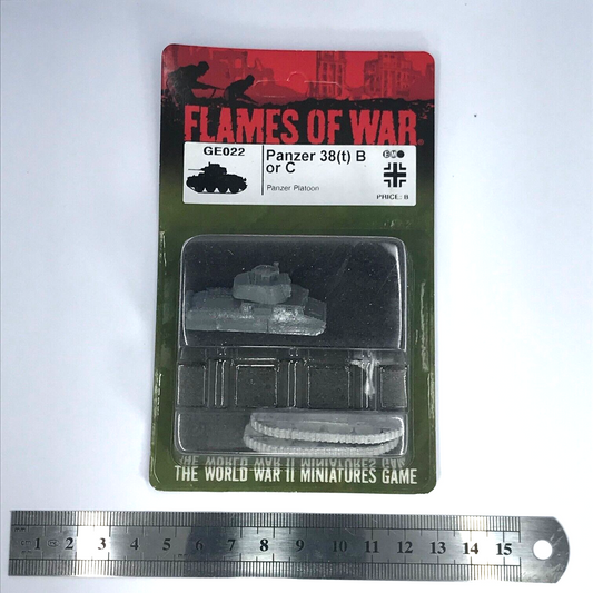 Axis German Panzer 38(t) B Tank Blister - Flames of War C2582