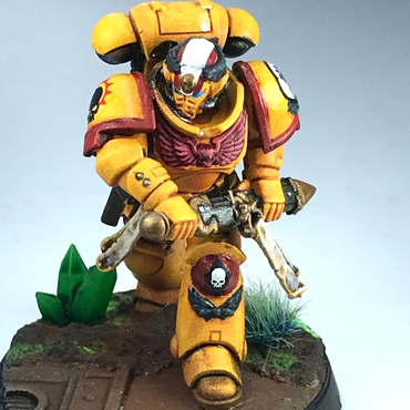 Imperial Fist Lieutenant Space Marines - Painted - Warhammer 40K X8962