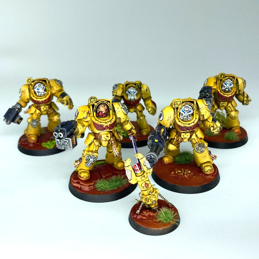 Terminator squad Space Marine Imperial Fists - Painted - Warhammer 40K C2167