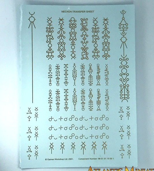 Necron Transfer Sheet Warhammer 40K Games Workshop T129