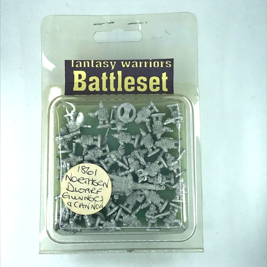 Northern Dwarf Gunners and Cannon - Fantasy Warriors Battleset - Blister C1950