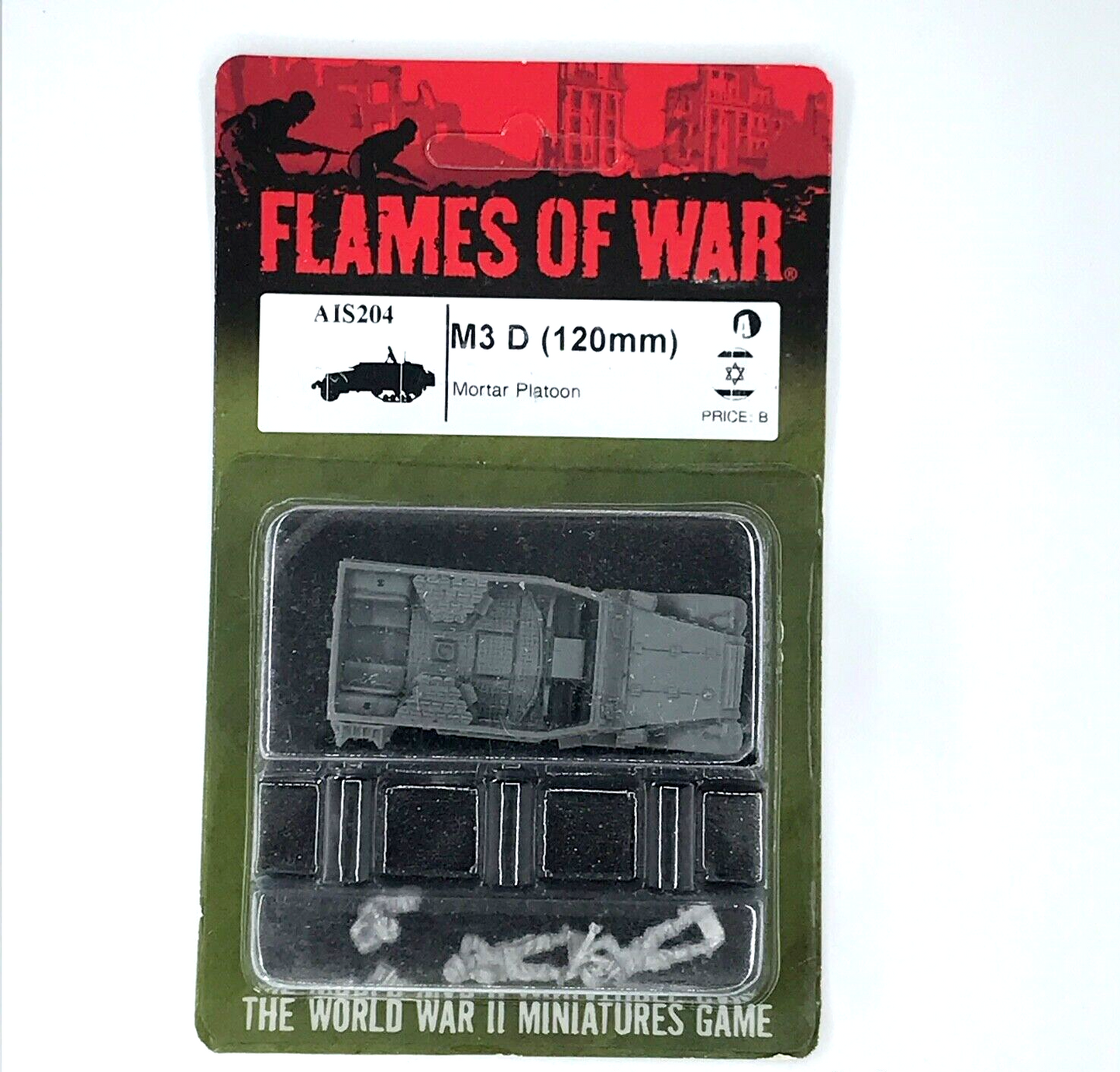 Israel M3 D 120mm Mortar Half-track Blister - Unpainted - Flames of War C1344