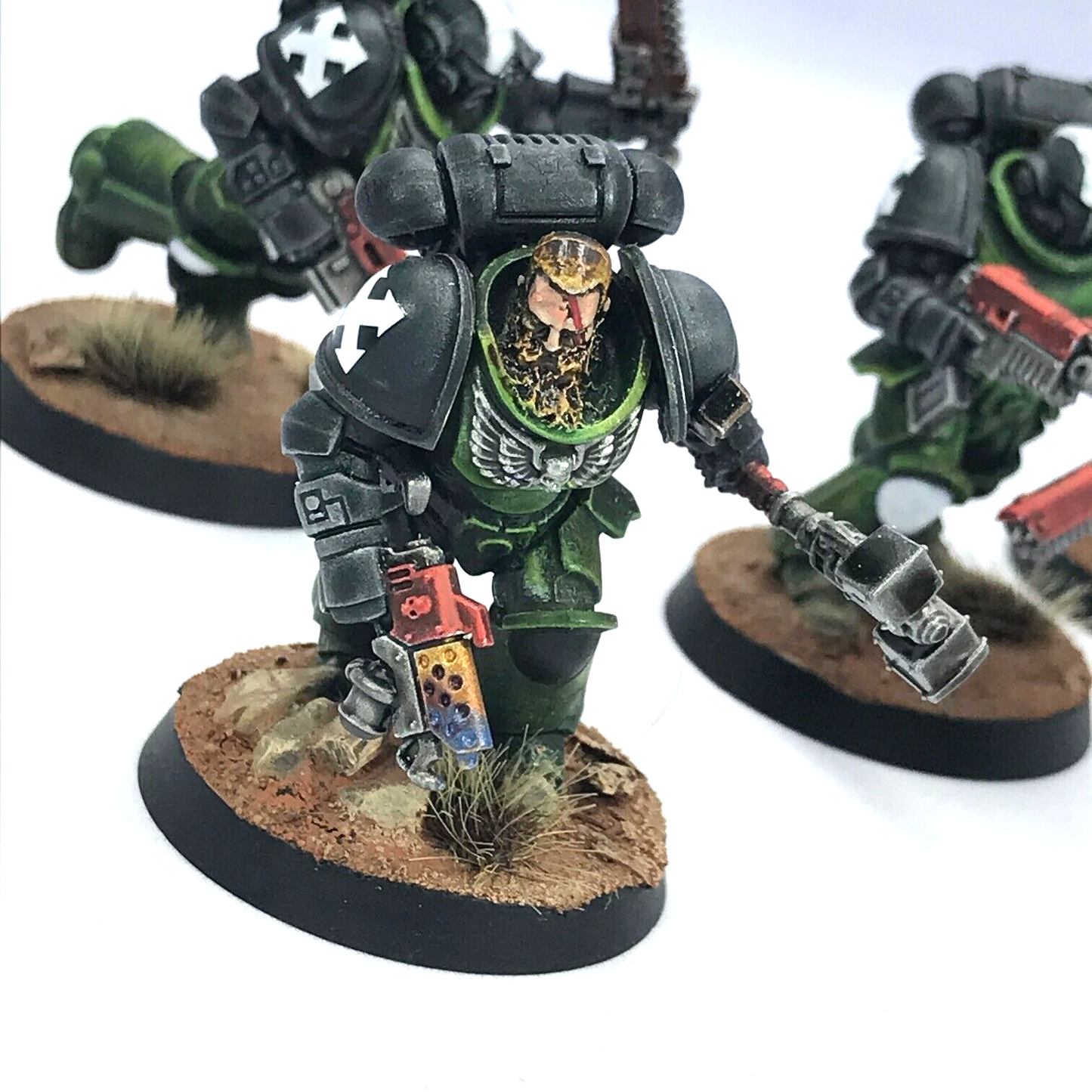 Salamanders Assault Intercessors Space Marines - Warhammer 40K Painted C4300