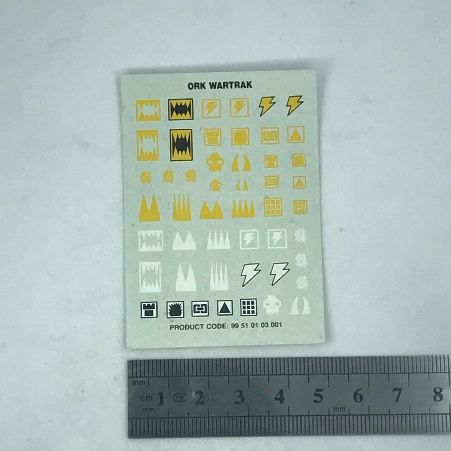 Classic Space Ork Wartrak Transfer Sheet - Warhammer 40K T180