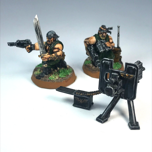 Catachan Heavy Bolter Team Imperial Guard - Painted - Warhammer 40K X10875