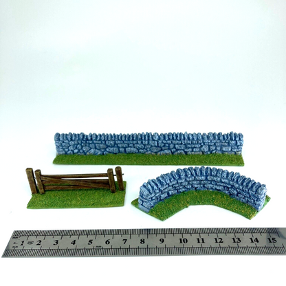 Stone Walls - Painted Terrain - Unbranded - Historical Fantasy Wargames C110