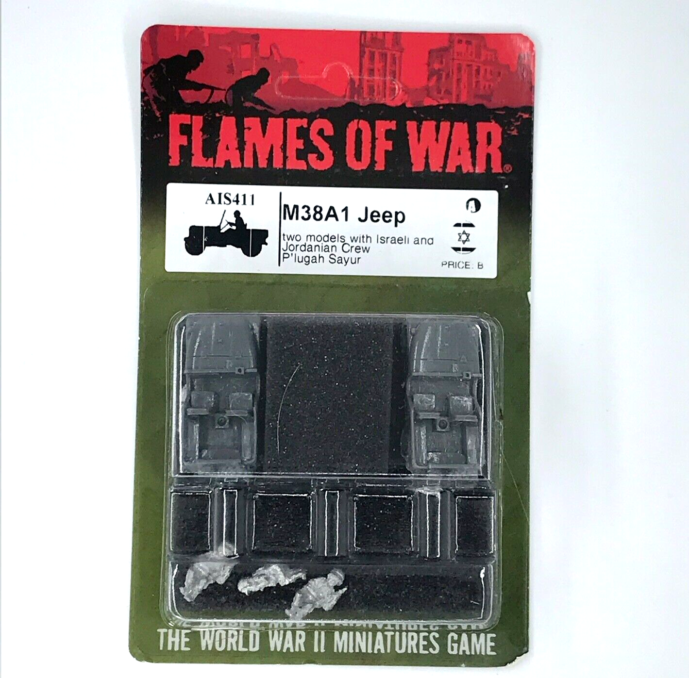 Israel M38A1 Jeep Blister - Unpainted - Flames of War C279