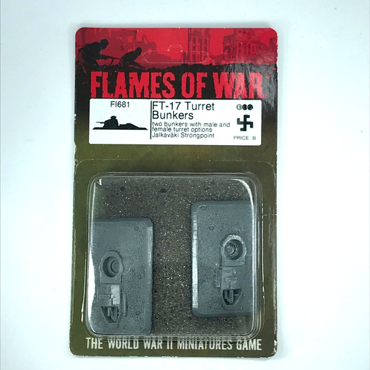 FT-17 Finnish Turret Bunkers Blister WW2 - Flames of War C1582