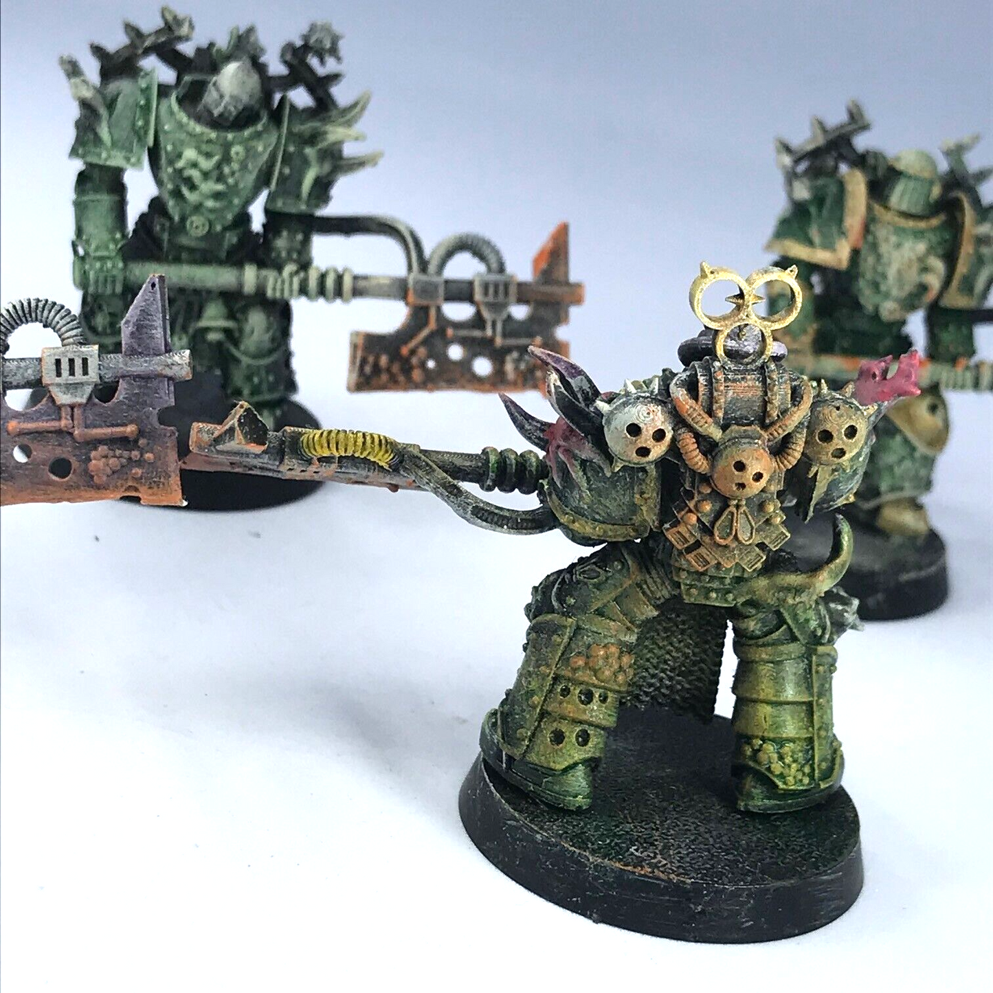 Plague Marines with Heavy Weapons Death Guard - Warhammer 40K Painted C3240