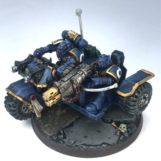 Space Marine Assault Bike Ultramarines - Painted - Warhammer 40K C4047