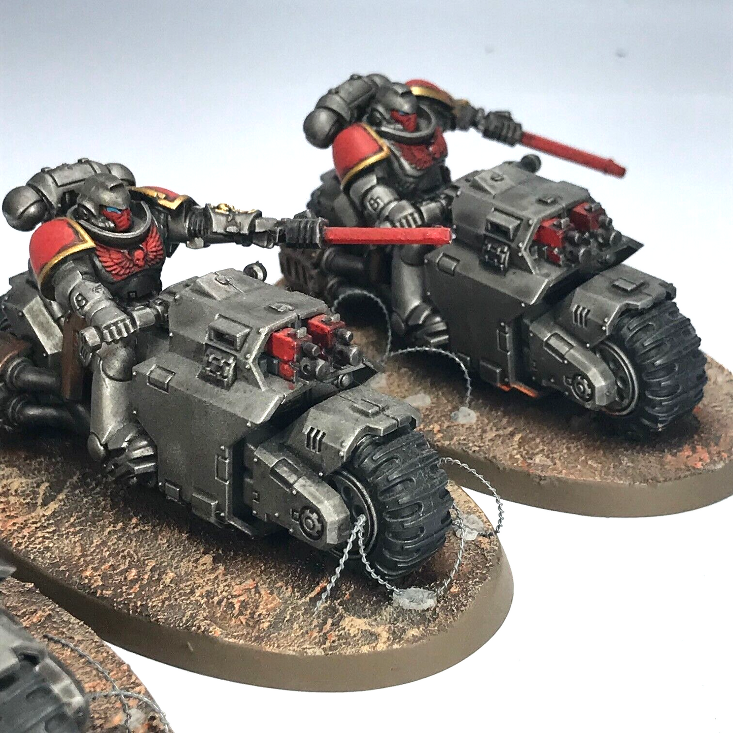 Primaris Outriders Bike Squad Space Marines - Painted - Warhammer 40K C1141