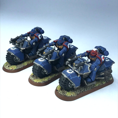 Classic Bike Squad Ultramarines Space Marine - Painted - Warhammer 40K C3323