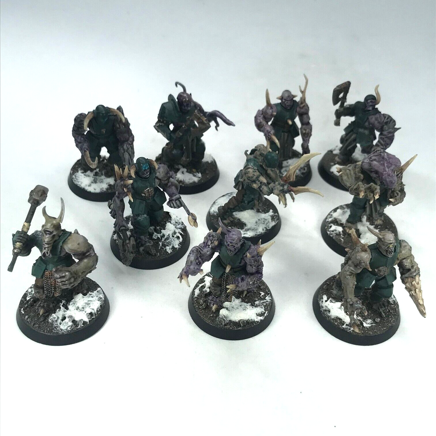 Nurgle Chaos Possessed Warriors Painted - Warhammer Age of Sigmar C1461