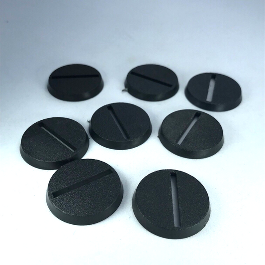 X8 Original GW 2003 25mm Round Bases Slotted Slotta - Warhammer 40K / LOTR X959