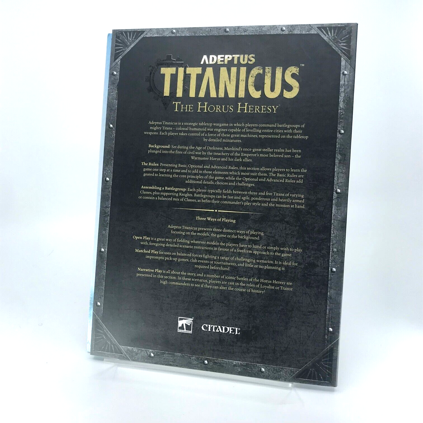 Adeptus Titanicus The Horus Heresy Rulebook Softback Games Workshop M888