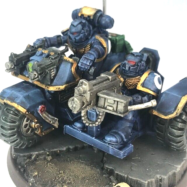 Space Marine Assault Bike Ultramarines - Painted - Warhammer 40K C4040