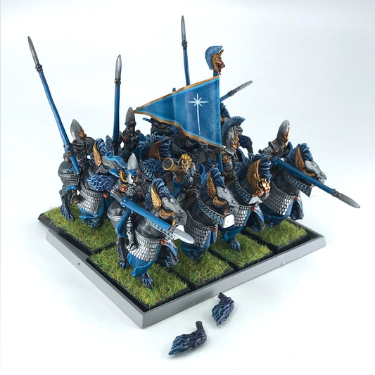 Silver Helm Cavalry Regiment High Elves - Warhammer Fantasy Painted Part Metal