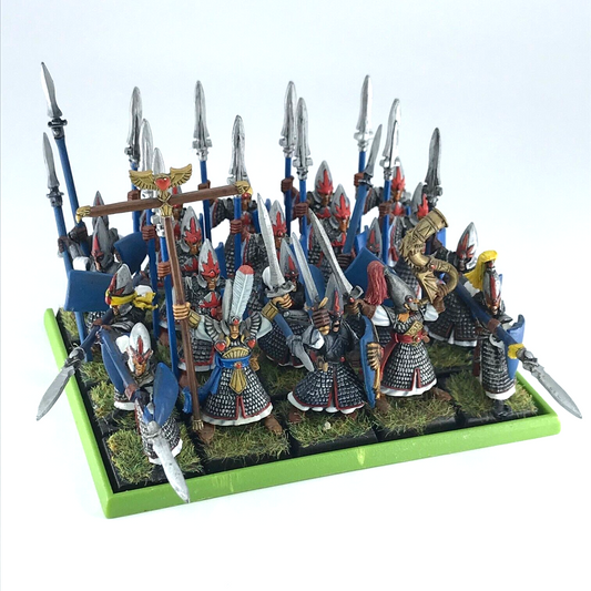 High Elves Spearmen Regiment - Warhammer Fantasy Painted - Some Metal