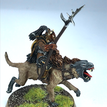 Metal Orc Warg Rider - Painted - Warhammer / Lord of the Rings C3560