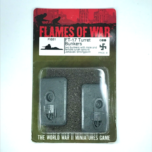 FT-17 Finnish Turret Bunkers Blister WW2 - Flames of War C1207