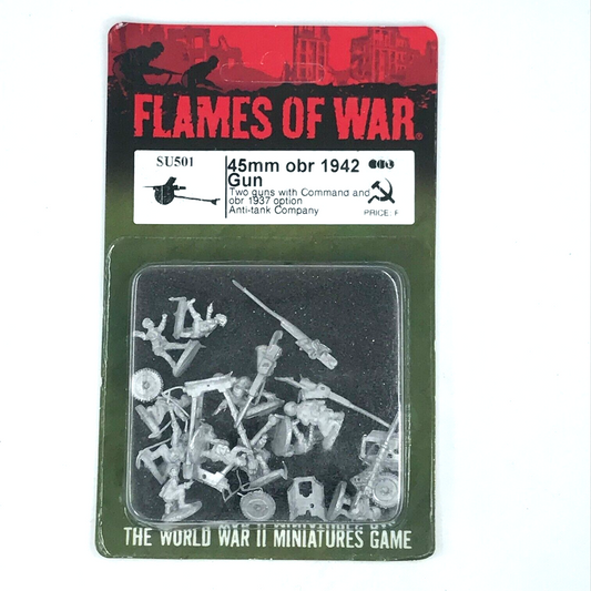 Metal Soviet 45mm Obr 1942 Anti Tank Platoon Blister WW2 - Flames of War C1504