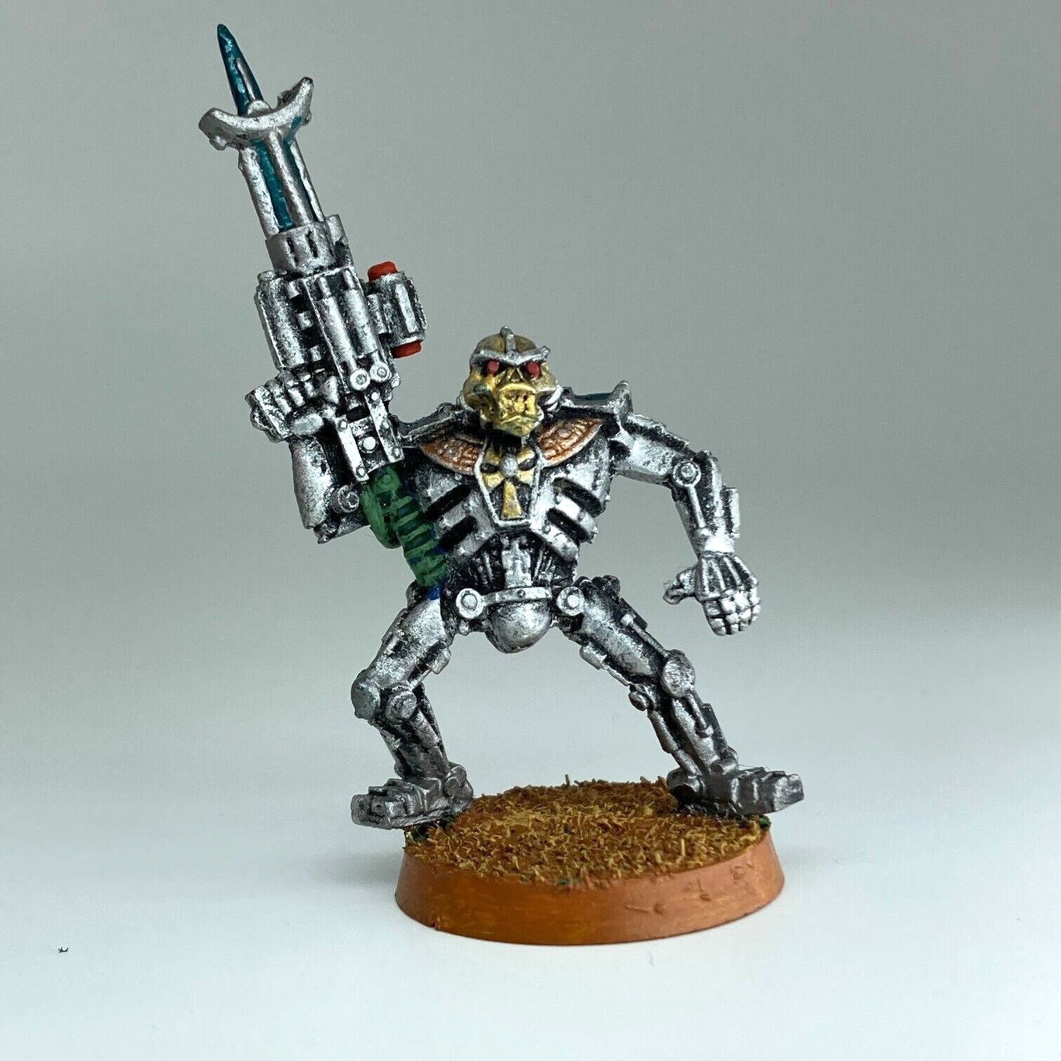 Original necron warrior - 1993 - painted - warhammer 40k classic metal x6703