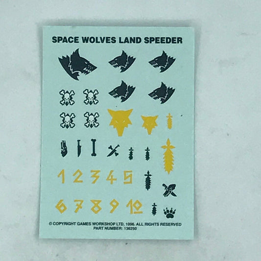 Classic Space Wolves Land Speeder Transfer Sheet - Warhammer 40K T167