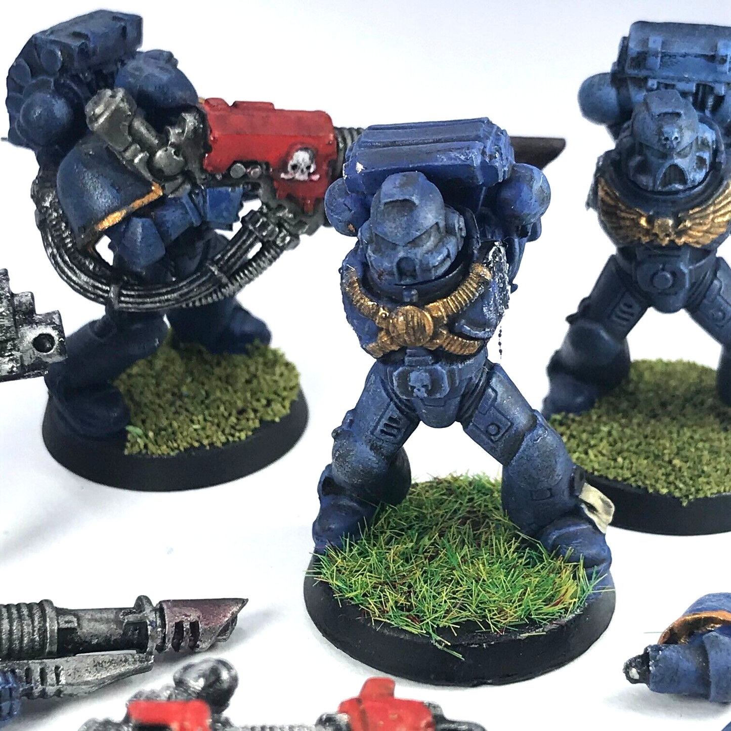 Classic Space Marine Ultramarine Devastator Squad Painted - Warhammer 40K C2395