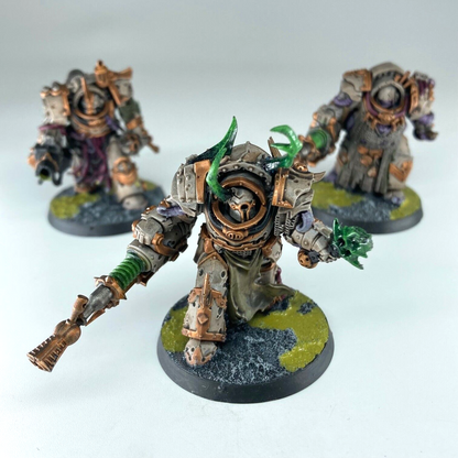 Death Guard Terminators Chaos Space Marines - Painted - Warhammer 40K C4682