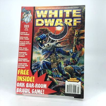 White Dwarf 223 Magazine - Poor Condition - Warhammer Fantasy 40,000 40K M438