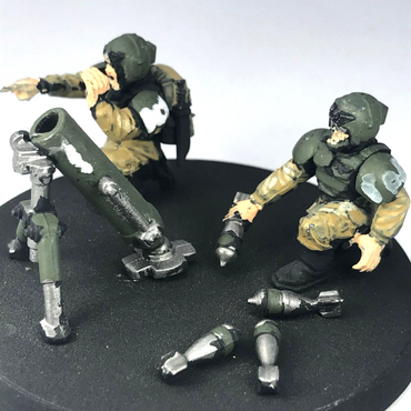 Cadian Mortar Team Imperial Guard - Painted - Warhammer 40K C3480