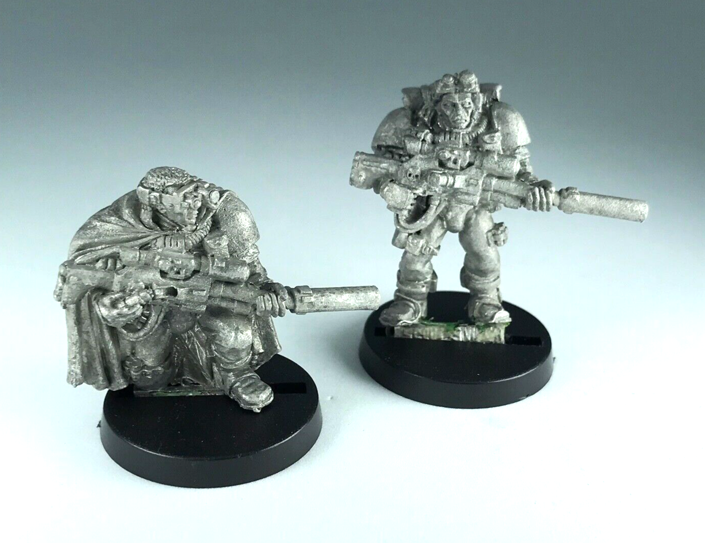 Classic Metal Space Marine Scout Sniper Pair - OOP - Warhammer 40K X1348