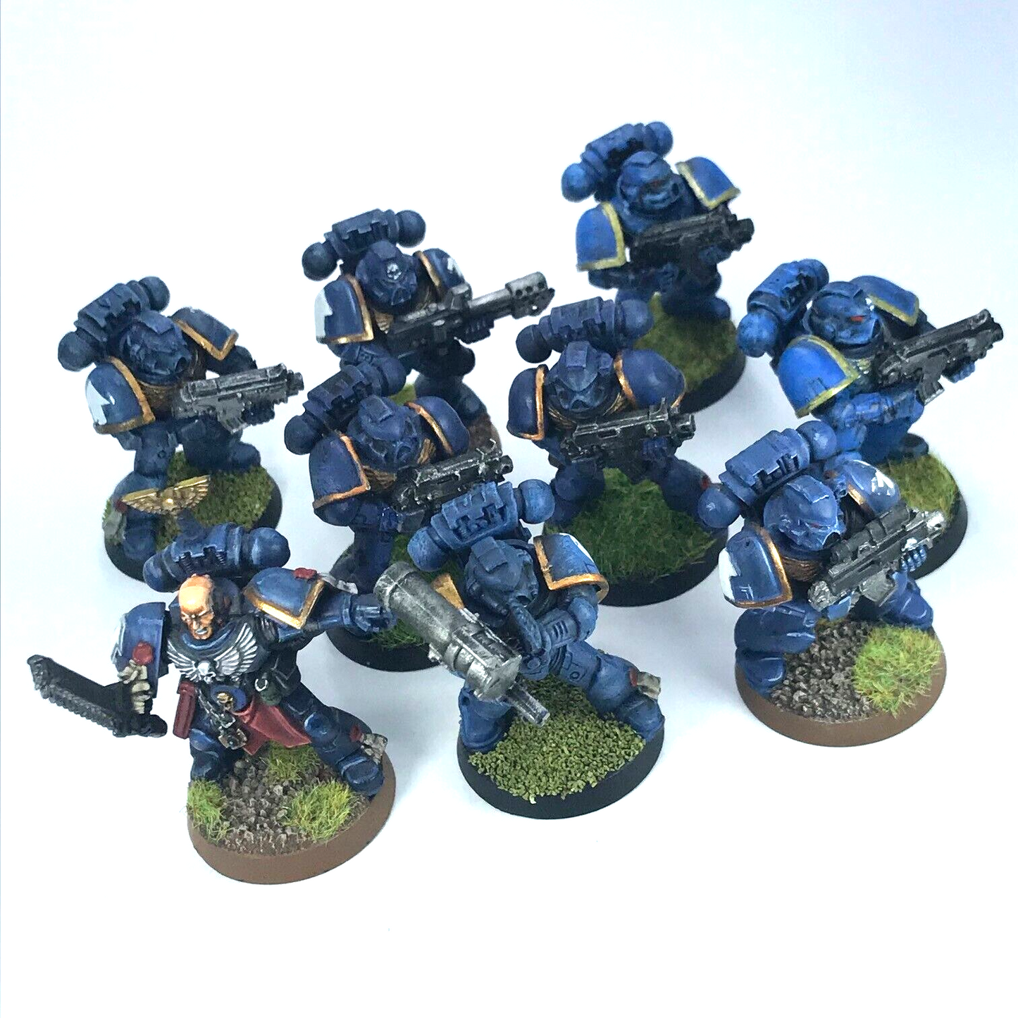 Classic Space Marine Ultramarine Tactical Squad - Painted - Warhammer 40K C2236