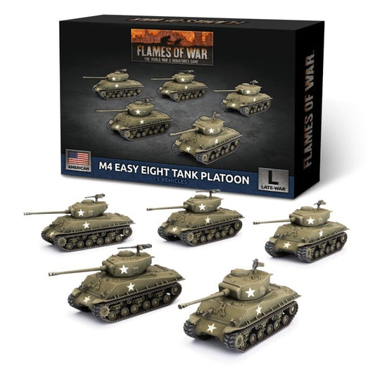 American M4 Easy Eight Tank Platoon - Late-War - Brand New - Flames of War