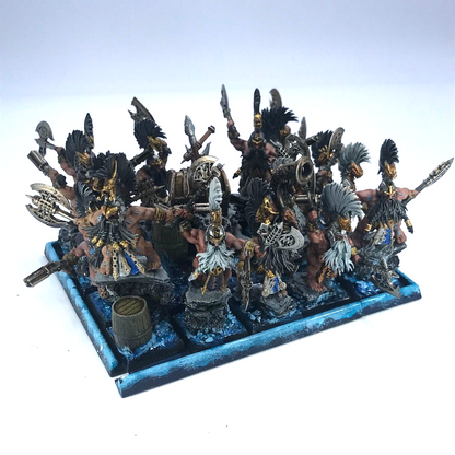 Converted Dwarf Warrior Regiment & Movement Tray - Painted - Warhammer Fantasy