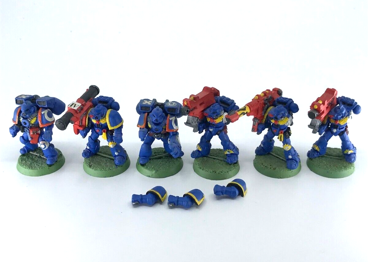 Space Marine Troopers with Heavy Weapons Rogue Trader Warhammer 40K Metal C4408