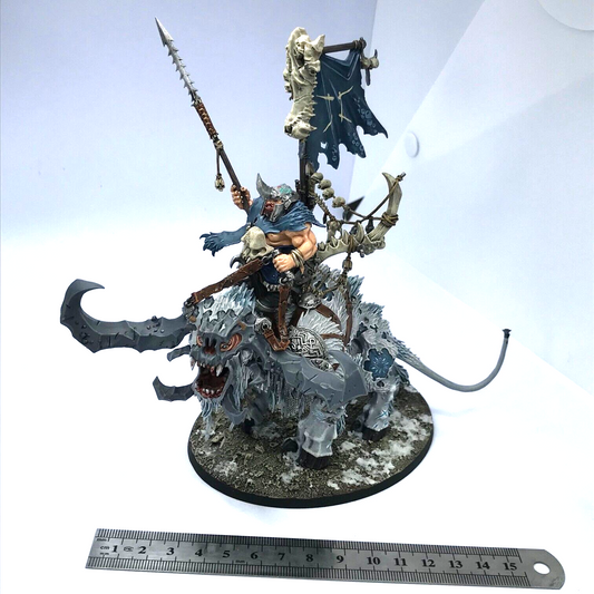 Ogor Mawtribes Frostlord on Stonehorn - Painted - Warhammer Age of Sigmar