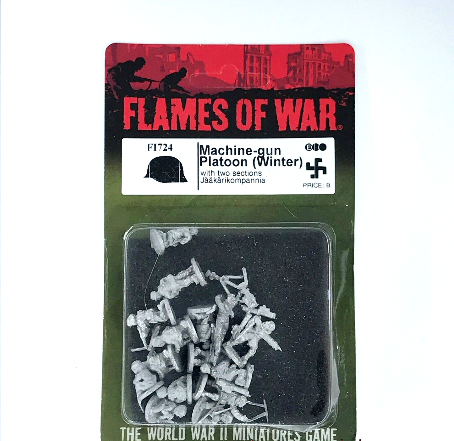 WW2 Finnish Machine Gun Platoon (winter) Blister - Unpainted Flames of War C987