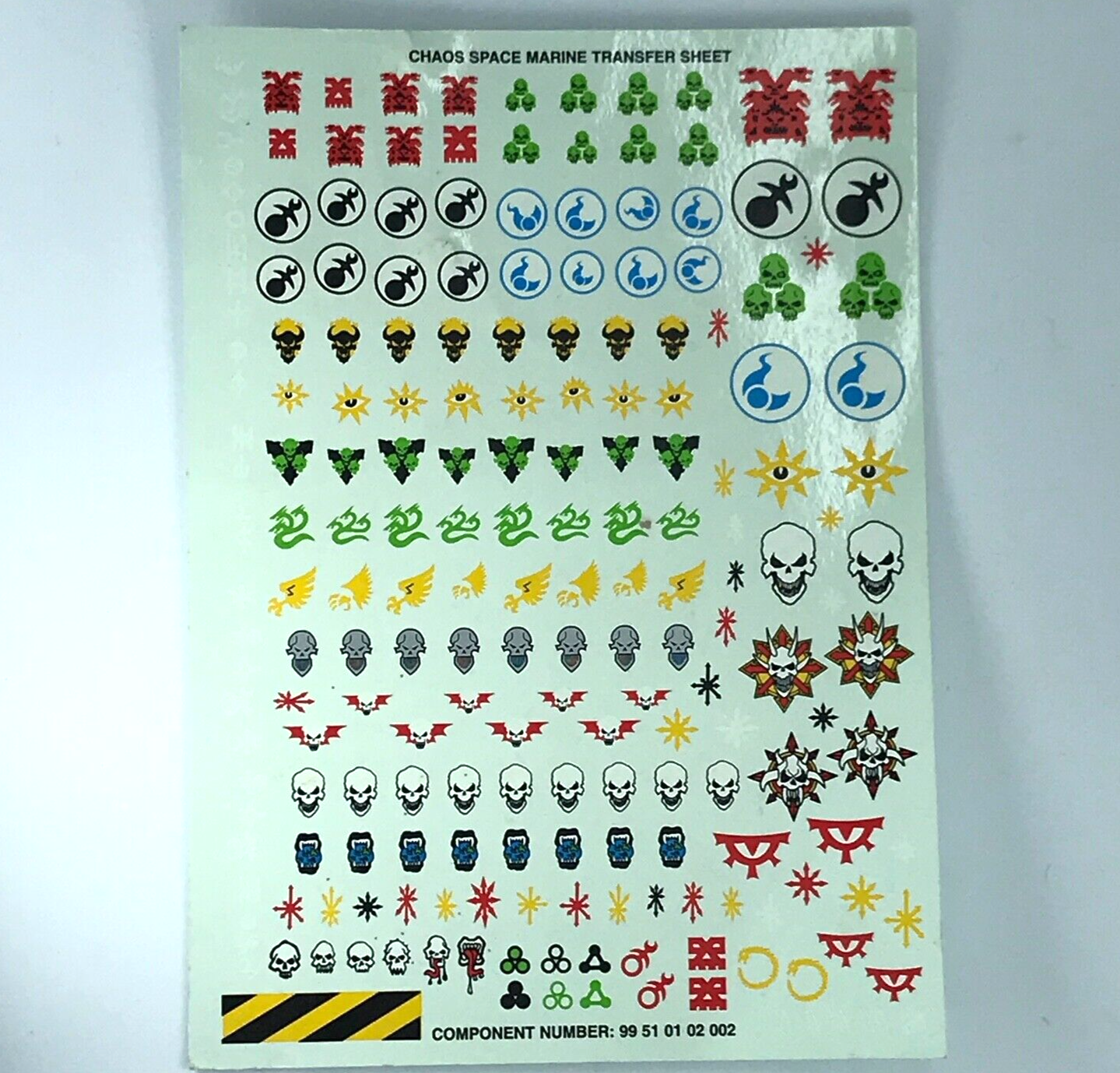 Chaos Space Marine Transfer Sheet Warhammer 40K Games Workshop T122